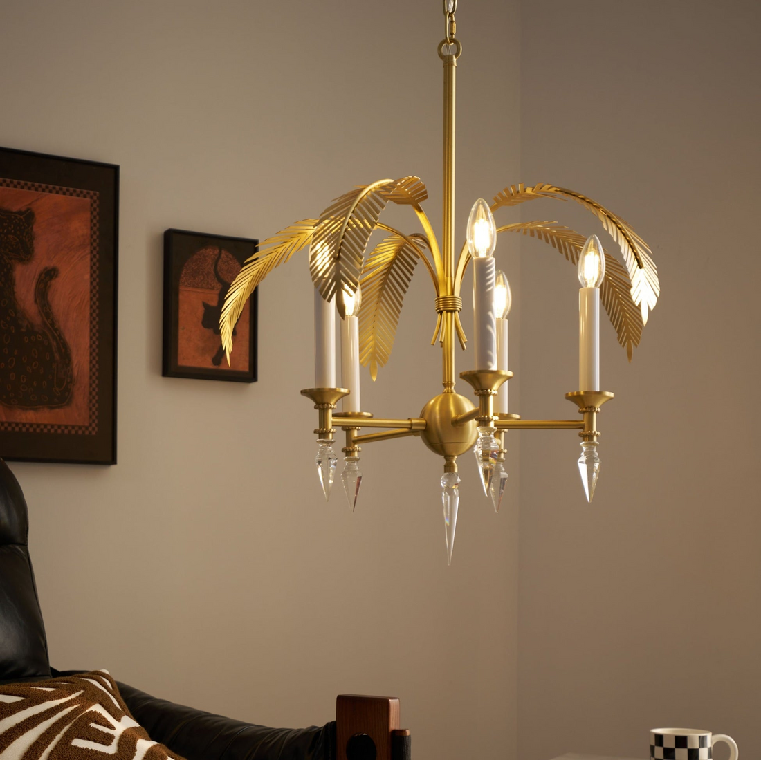 Palm Frond Luxury Chandelier
