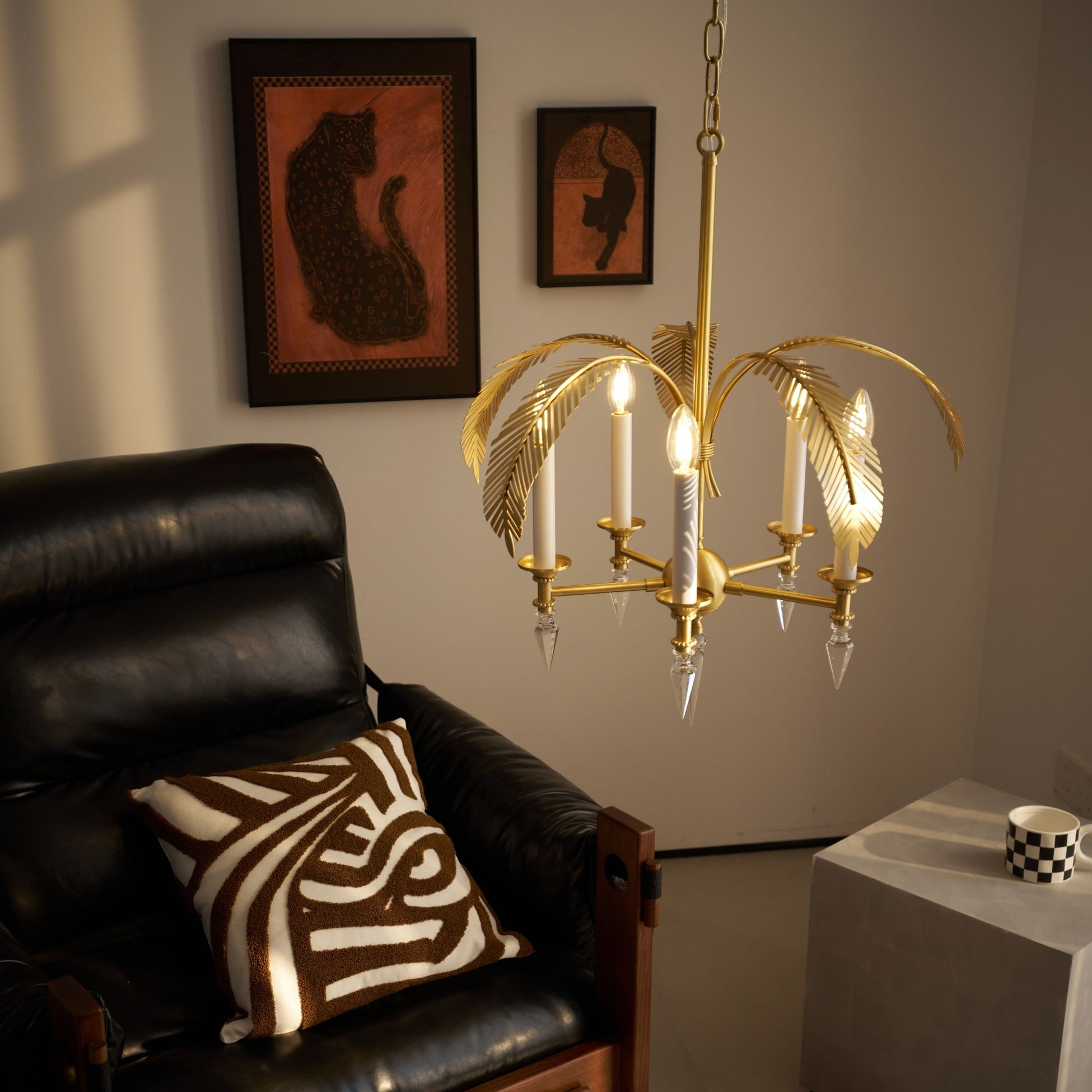 Palm Frond Luxury Chandelier